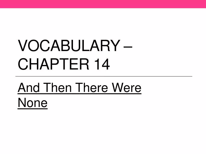 vocabulary chapter 14