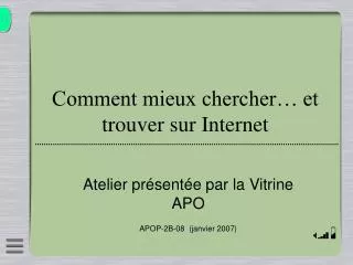 comment mieux chercher et trouver sur internet