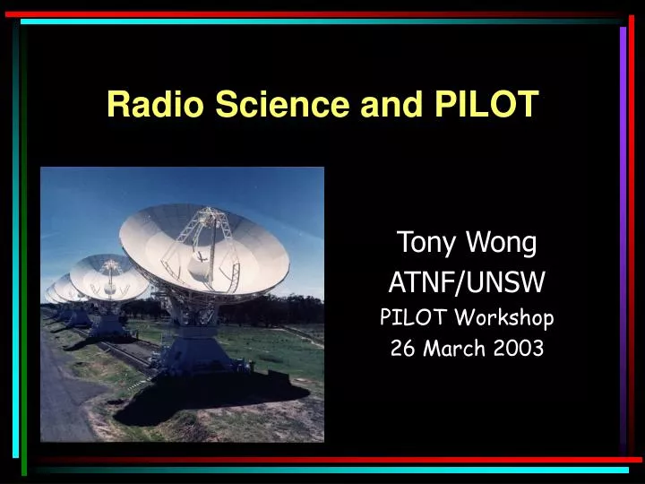 radio science and pilot
