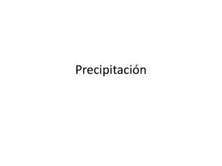 precipitaci n