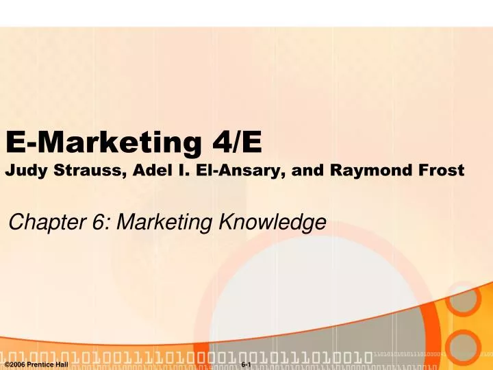 e marketing 4 e judy strauss adel i el ansary and raymond frost