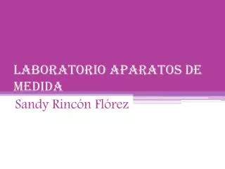 laboratorio aparatos de medida