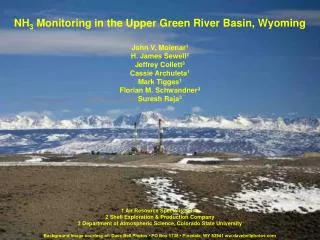 NH 3 Monitoring in the Upper Green River Basin, Wyoming