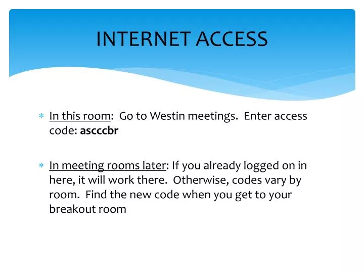 internet access