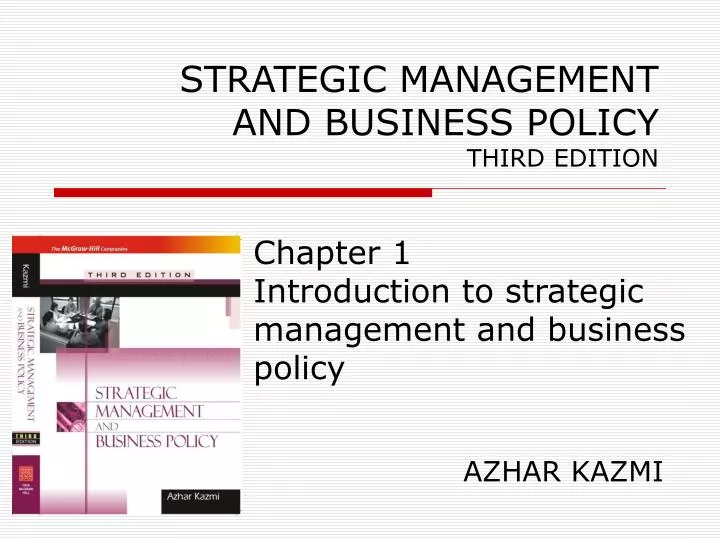 strategic management and business policy third edition
