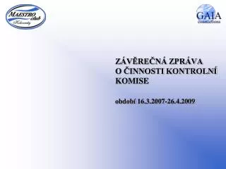 z v re n zpr va o innosti kontroln komise