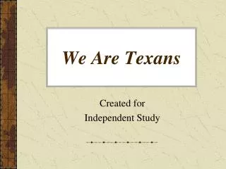We Are Texans