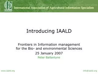 Introducing IAALD