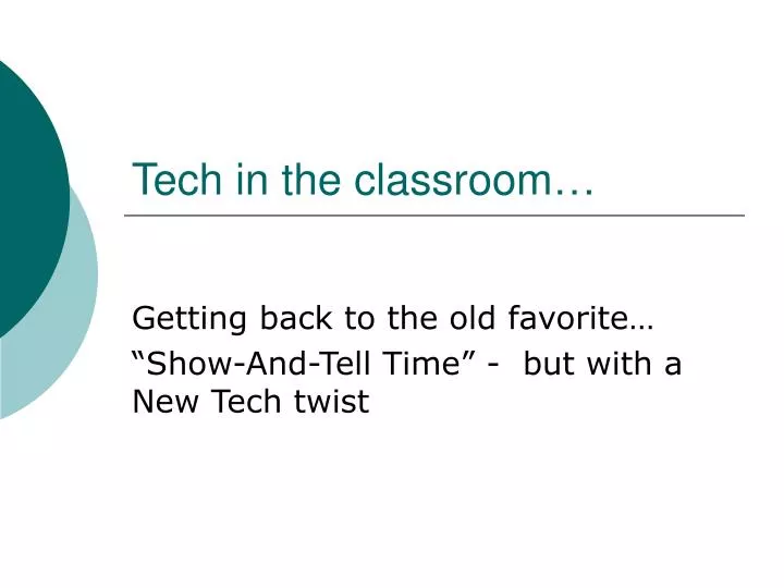 tech in the classroom