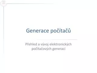 generace po ta