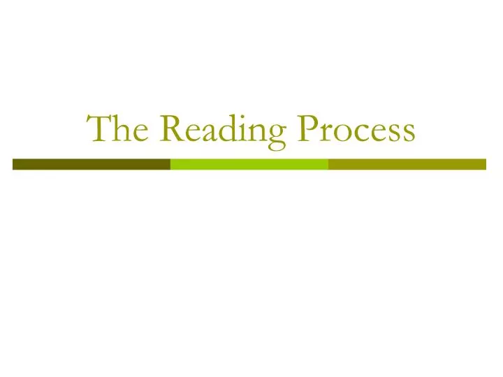 the reading process