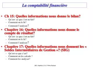 la comptabilit financi re