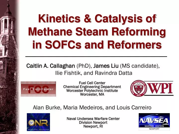 kinetics catalysis of methane steam reforming in sofcs and reformers