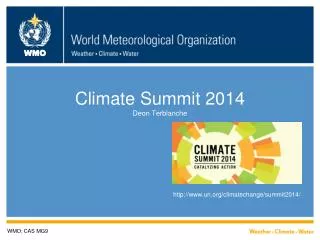 Climate Summit 2014 Deon Terblanche