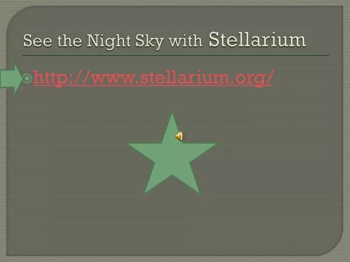see the night sky with stellarium