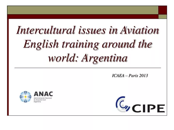intercultural issues in aviation english training around the world argentina