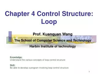 Chapter 4 Control Structure: Loop