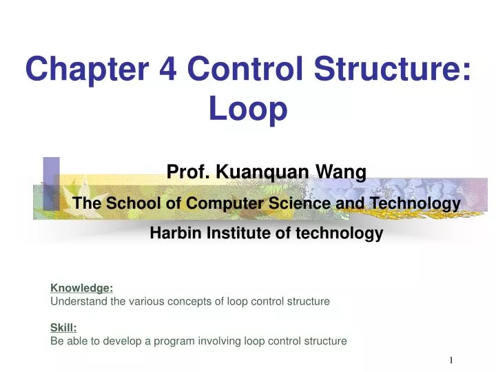 chapter 4 control structure loop