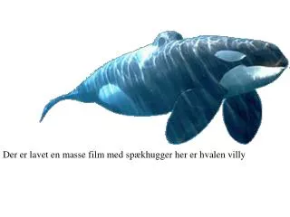 Der er lavet en masse film med spækhugger her er hvalen villy