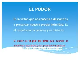 el pudor