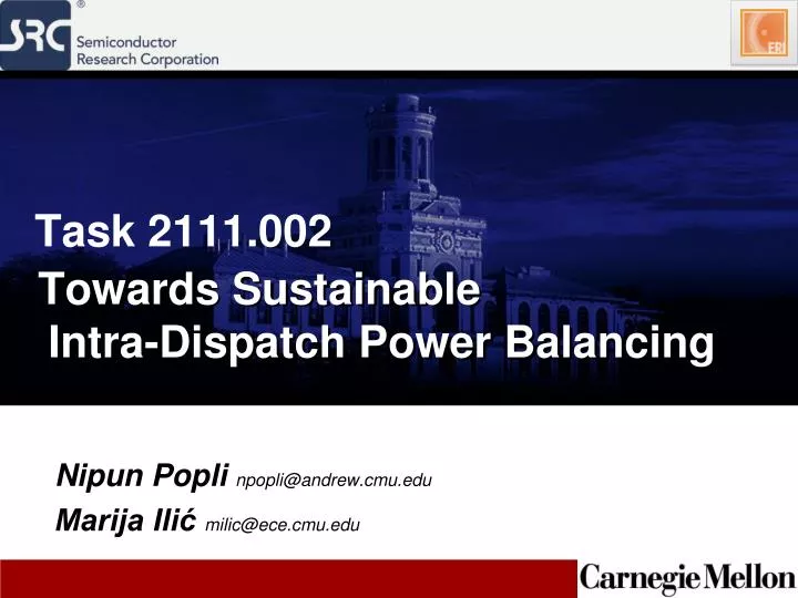 towards sustainable intra dispatch power balancing