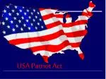 USA Patriot Act - slide 1