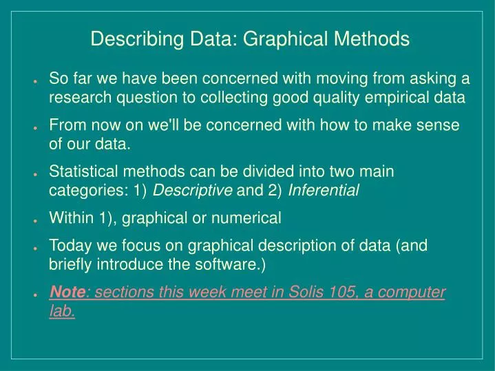 describing data graphical methods
