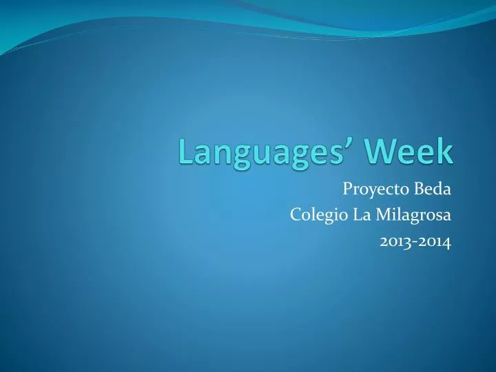 languages week
