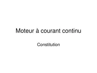 moteur courant continu