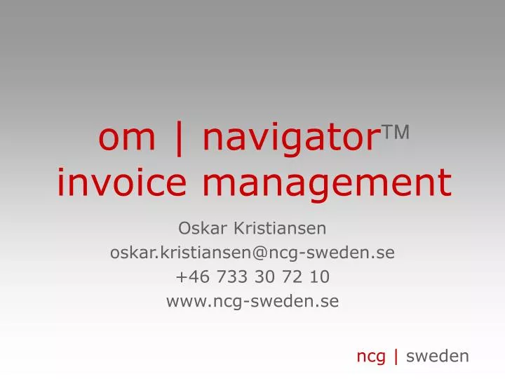 om navigator invoice management