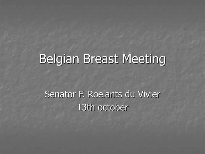 belgian breast meeting