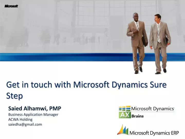 get in touch with microsoft dynamics sure step