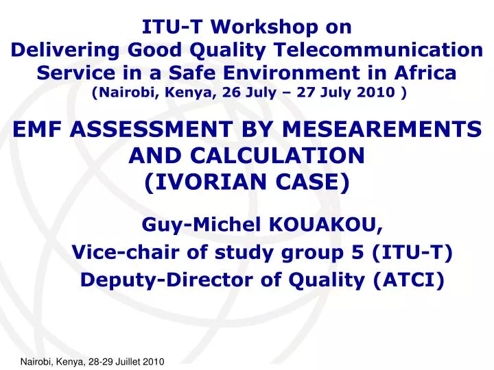 emf assessment by mesearements and calculation ivorian case