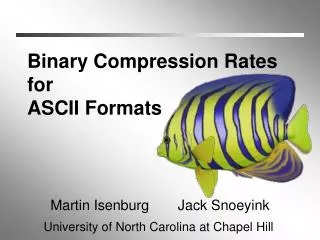 Binary Compression Rates for ASCII Formats