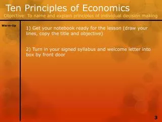 Ten Principles of Economics