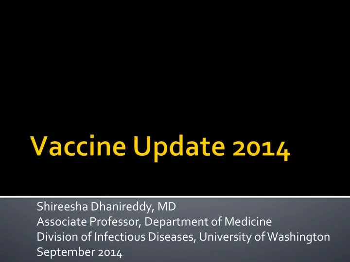 vaccine update 2014