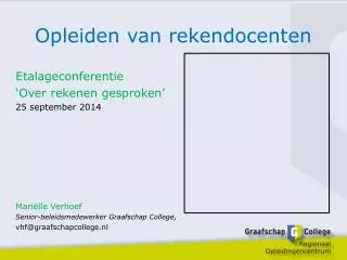 opleiden van rekendocenten