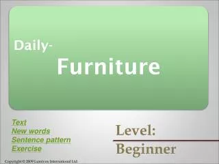 Daily- Furniture