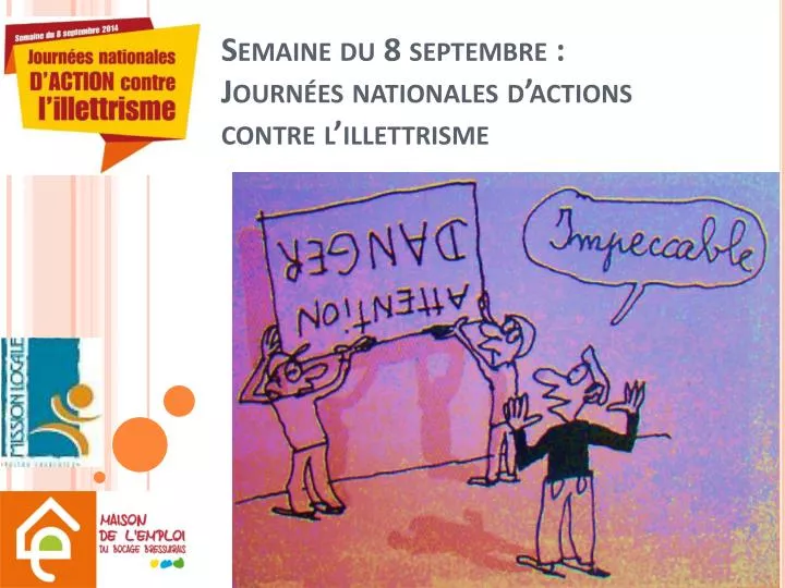 semaine du 8 septembre journ es nationales d actions contre l illettrisme