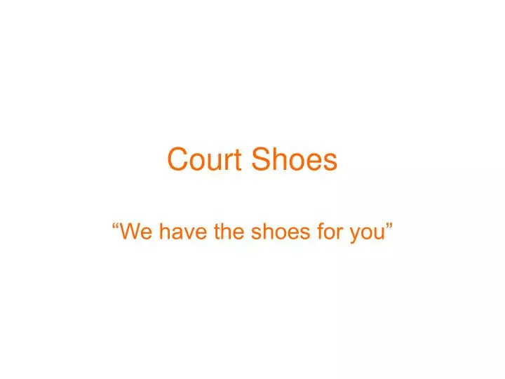 court shoes