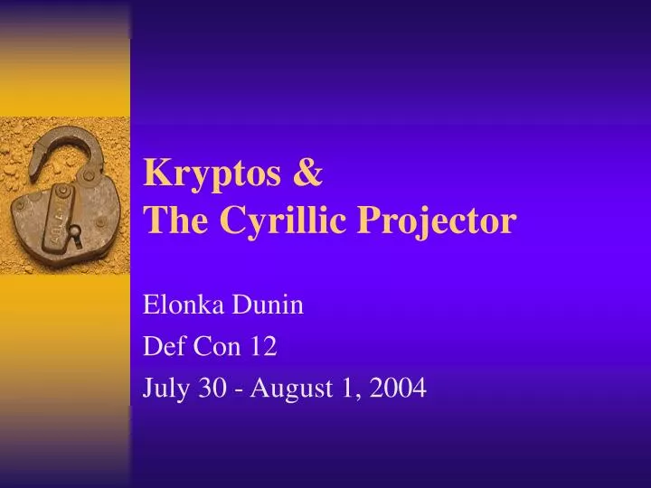 kryptos the cyrillic projector