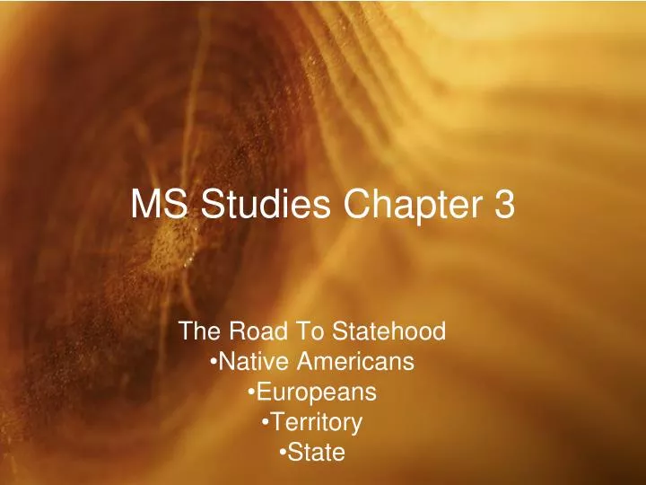 ms studies chapter 3