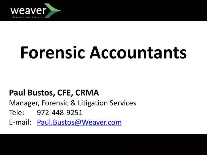 forensic accountants