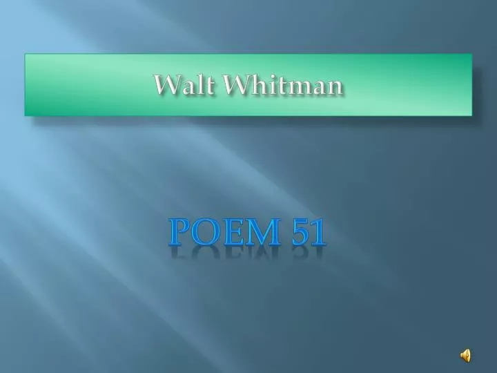 walt whitman