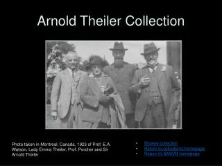 Arnold Theiler Collection