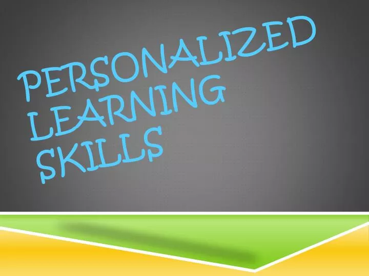personalized learning skills