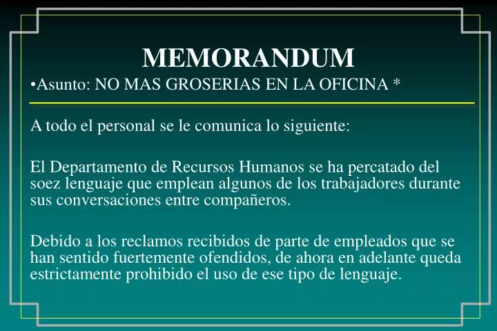 memorandum