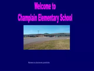 Welcome to Champlain Elementary School