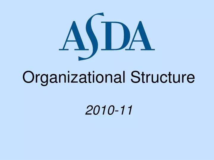 organizational structure 2010 11