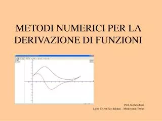 metodi numerici per la derivazione di funzioni